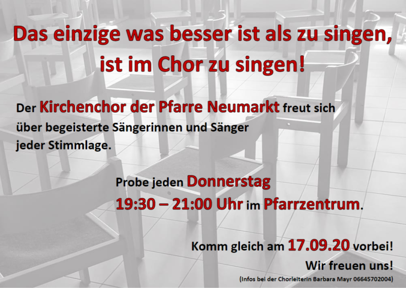 Neuer Kirchenchor
